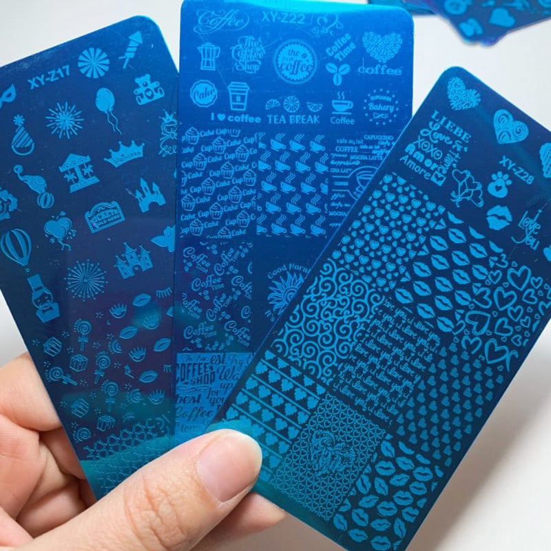 12*6 cm-es körömbélyegző lemezek, körömdíszítő bélyegzőlap kaparó bélyegzővonal alom Virágok Állatok Sablon Sablonok Tervezés Transzfer