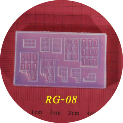 3D-nikerdamine silikoonvormi tembeldamise mall toiduvalmistamise koogi toidumuster DIY UV-geel akrüülkristall RG01-RG24