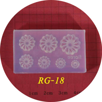 3D-nikerdamine silikoonvormi tembeldamise mall toiduvalmistamise koogi toidumuster DIY UV-geel akrüülkristall RG01-RG24