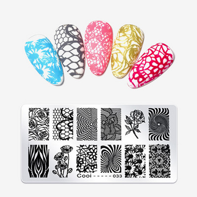 1db Pávatoll körömdíszítő bélyegző lemez Bagoly pillangó kép festés köröm stencil sablonok manikűr körömbélyegző eszközök