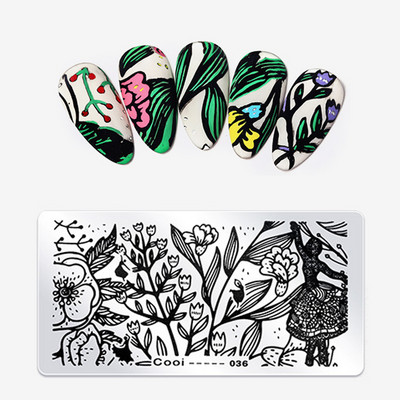 1db Pávatoll körömdíszítő bélyegző lemez Bagoly pillangó kép festés köröm stencil sablonok manikűr körömbélyegző eszközök