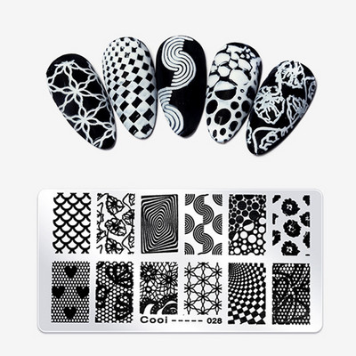 1db Pávatoll körömdíszítő bélyegző lemez Bagoly pillangó kép festés köröm stencil sablonok manikűr körömbélyegző eszközök