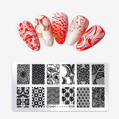 1db Pávatoll körömdíszítő bélyegző lemez Bagoly pillangó kép festés köröm stencil sablonok manikűr körömbélyegző eszközök