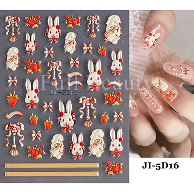 5D dombornyomott körömmatricák virágok madár geometriai vonalak arany keret virágos köröm matricák cseresznyevirág Y2K manikűr dekor GLJI-5D31