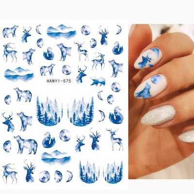 3D körömmatricák karácsonyi hátragasztó körömmatricák hópehely Mikulás körömmatricák körömdíszítéshez manikűr szépség dekoráció