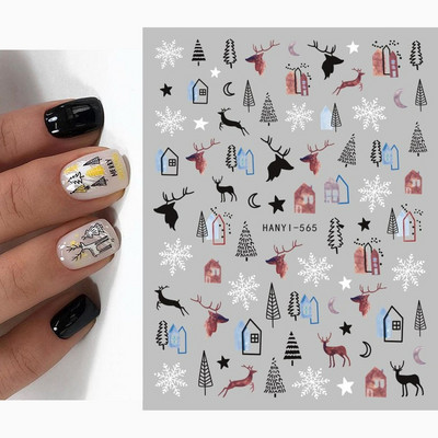 3D körömmatricák karácsonyi hátragasztó körömmatricák hópehely Mikulás körömmatricák körömdíszítéshez manikűr szépség dekoráció