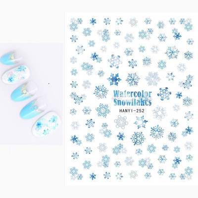 3D körömmatricák karácsonyi hátragasztó körömmatricák hópehely Mikulás körömmatricák körömdíszítéshez manikűr szépség dekoráció