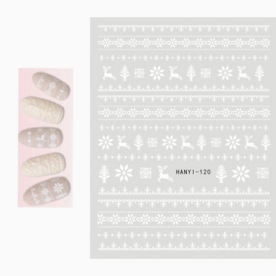 3D körömmatricák karácsonyi hátragasztó körömmatricák hópehely Mikulás körömmatricák körömdíszítéshez manikűr szépség dekoráció