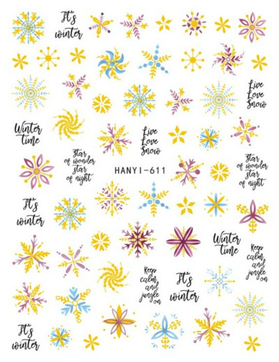 3D körömmatricák karácsonyi hátragasztó körömmatricák hópehely Mikulás körömmatricák körömdíszítéshez manikűr szépség dekoráció