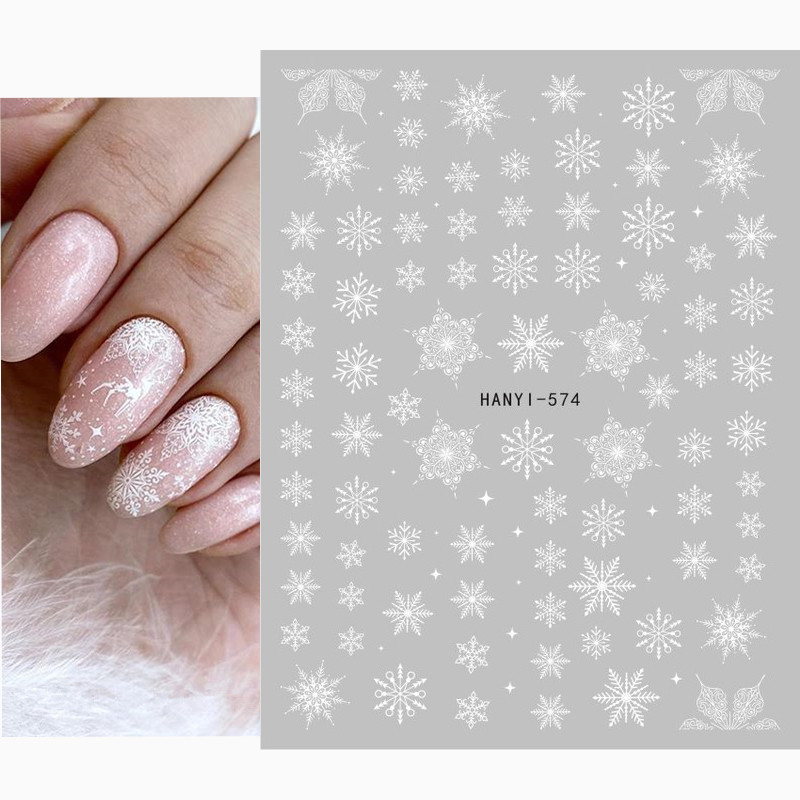 3D körömmatricák karácsonyi hátragasztó körömmatricák hópehely Mikulás körömmatricák körömdíszítéshez manikűr szépség dekoráció