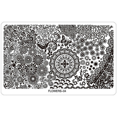 Kimcci körömdíszítő bélyegzőlap sablonok sablonok vegyes minták barkácskép akril csipke virág állat 16,3*10,3 cm