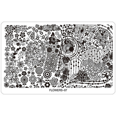 Kimcci körömdíszítő bélyegzőlap sablonok sablonok vegyes minták barkácskép akril csipke virág állat 16,3*10,3 cm