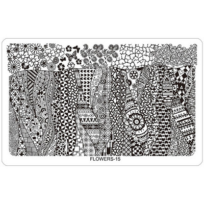 Kimcci körömdíszítő bélyegzőlap sablonok sablonok vegyes minták barkácskép akril csipke virág állat 16,3*10,3 cm