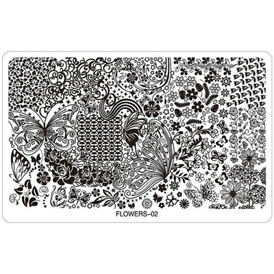 Kimcci körömdíszítő bélyegzőlap sablonok sablonok vegyes minták barkácskép akril csipke virág állat 16,3*10,3 cm