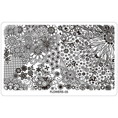 Kimcci körömdíszítő bélyegzőlap sablonok sablonok vegyes minták barkácskép akril csipke virág állat 16,3*10,3 cm