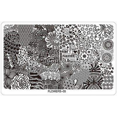 Kimcci körömdíszítő bélyegzőlap sablonok sablonok vegyes minták barkácskép akril csipke virág állat 16,3*10,3 cm