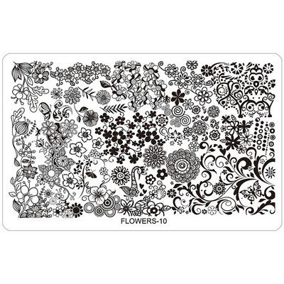 Kimcci körömdíszítő bélyegzőlap sablonok sablonok vegyes minták barkácskép akril csipke virág állat 16,3*10,3 cm