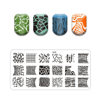 Új vonalú levél körömbélyegző lemezek Aranyos pillangó macska bélyegző lemez koponya virág körömdíszítő sablon Pókháló kő képlemez