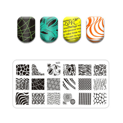 Új vonalú levél körömbélyegző lemezek Aranyos pillangó macska bélyegző lemez koponya virág körömdíszítő sablon Pókháló kő képlemez