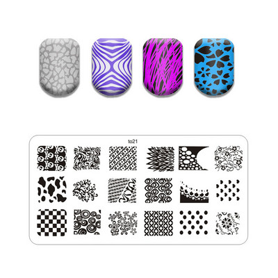 Új vonalú levél körömbélyegző lemezek Aranyos pillangó macska bélyegző lemez koponya virág körömdíszítő sablon Pókháló kő képlemez