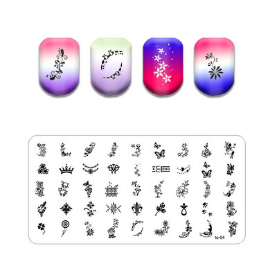 Új vonalú levél körömbélyegző lemezek Aranyos pillangó macska bélyegző lemez koponya virág körömdíszítő sablon Pókháló kő képlemez