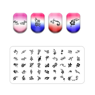Új vonalú levél körömbélyegző lemezek Aranyos pillangó macska bélyegző lemez koponya virág körömdíszítő sablon Pókháló kő képlemez