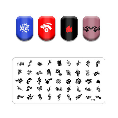 Új vonalú levél körömbélyegző lemezek Aranyos pillangó macska bélyegző lemez koponya virág körömdíszítő sablon Pókháló kő képlemez
