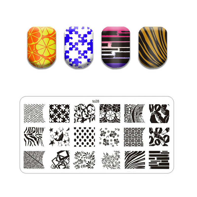 Új vonalú levél körömbélyegző lemezek Aranyos pillangó macska bélyegző lemez koponya virág körömdíszítő sablon Pókháló kő képlemez