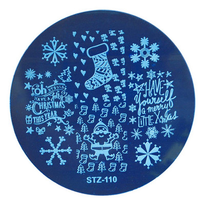 1db Kerek körömdíszítő bélyegző lemezek táskák bőr 5,5 cm-es sablon kép lengyel stenciltartó Tárolótáska köröm barkácseszközök JI1588