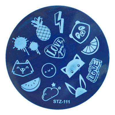 1db Kerek körömdíszítő bélyegző lemezek táskák bőr 5,5 cm-es sablon kép lengyel stenciltartó Tárolótáska köröm barkácseszközök JI1588