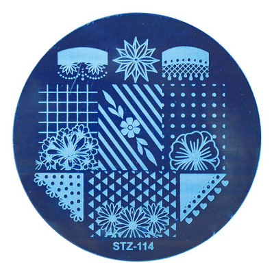 1db Kerek körömdíszítő bélyegző lemezek táskák bőr 5,5 cm-es sablon kép lengyel stenciltartó Tárolótáska köröm barkácseszközök JI1588