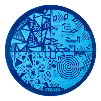 1db Kerek körömdíszítő bélyegző lemezek táskák bőr 5,5 cm-es sablon kép lengyel stenciltartó Tárolótáska köröm barkácseszközök JI1588