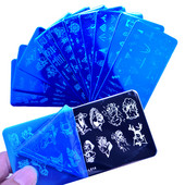 1 db Butterfly acél körömbélyegző lemez viráglevél ékszer kép Geometrikus lengyel stencil körömdíszítő sablon