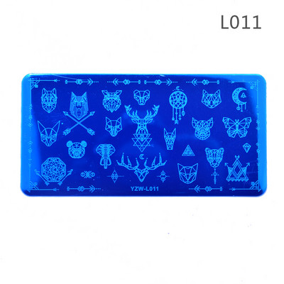 1 db Butterfly acél körömbélyegző lemez viráglevél ékszer kép Geometrikus lengyel stencil körömdíszítő sablon