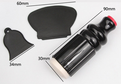 Nails Supplies 3db/szett körömbélyegző kaparó dupla puha gumi Salon Express Polish Stamp ingyenes szállítás