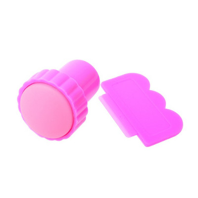 Nails Supplies 3db/szett körömbélyegző kaparó dupla puha gumi Salon Express Polish Stamp ingyenes szállítás