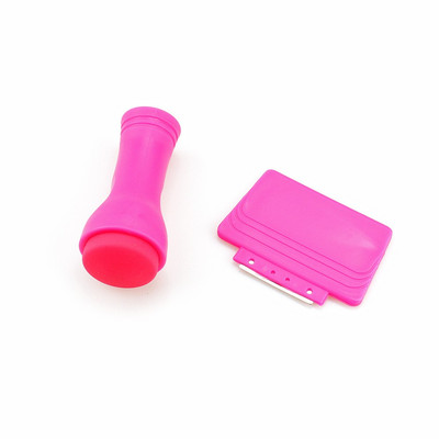 Nails Supplies 3db/szett körömbélyegző kaparó dupla puha gumi Salon Express Polish Stamp ingyenes szállítás