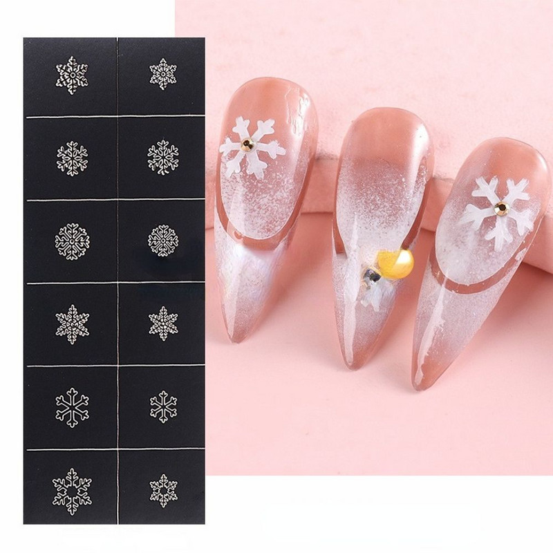 Izrezane naljepnice zvijezda/leptir/mašna Nail Art Hollow Jednostavna naljepnica Modni šablon za slikanje sprejom za nokte Šablone Alati za manikuru