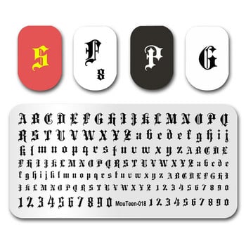 Νεότερο Nail Art Stamping MouTeen007 Cartoon Monkey Luffy Nail Stamping Plates Μανικιούρ Σετ στένσιλ για σφράγιση νυχιών