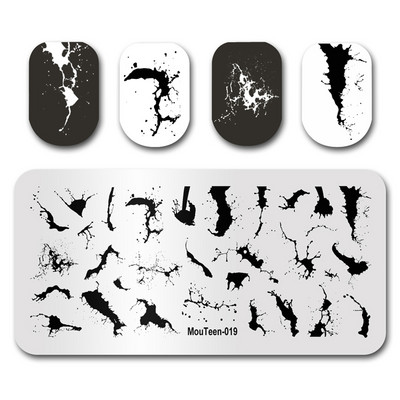 Legújabb Nail Art Stamping MouTeen007 Rajzfilm Monkey Luffy körömbélyegző lemezek Manikűr stencilkészlet körömbélyegzéshez