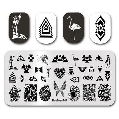 Legújabb Nail Art Stamping MouTeen007 Rajzfilm Monkey Luffy körömbélyegző lemezek Manikűr stencilkészlet körömbélyegzéshez