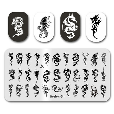 Legújabb Nail Art Stamping MouTeen007 Rajzfilm Monkey Luffy körömbélyegző lemezek Manikűr stencilkészlet körömbélyegzéshez
