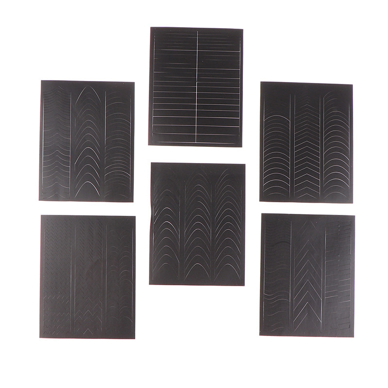 1 lakštai prancūziško manikiūro juostelės nagų dailės formos pakraščio galiukų kreiptuvai lipdukas „pasidaryk pats“ linijos antgaliai dekoravimo įrankis