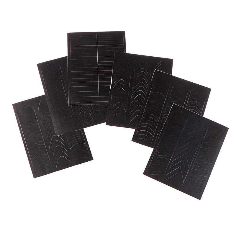 1 lakštai prancūziško manikiūro juostelės nagų dailės formos pakraščio galiukų kreiptuvai lipdukas „pasidaryk pats“ linijos antgaliai dekoravimo įrankis