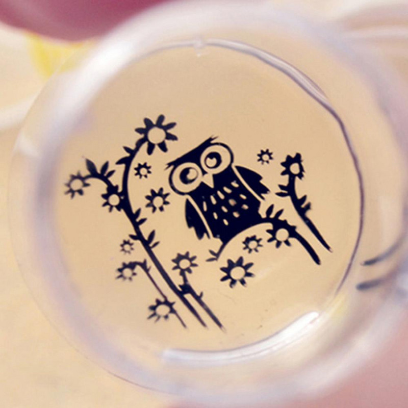 2db Clear Nail Art Stamper Scraper Mini DIY Nail Art Image Plate Transfer Manikűr eszköz köröm sablon széles szalaggal