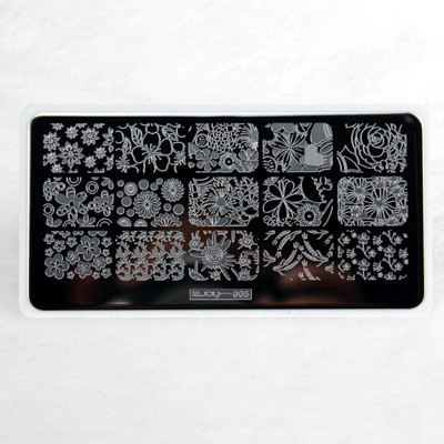 1 DB körömbélyegző lemezek sablon tavaszi virágok mintás körömdíszítés bélyegző képlemez manikűr stencil köröm eszköz