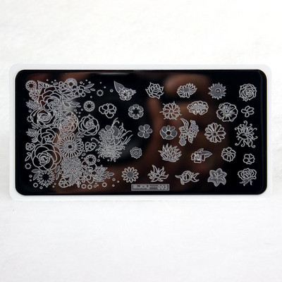 1 DB körömbélyegző lemezek sablon tavaszi virágok mintás körömdíszítés bélyegző képlemez manikűr stencil köröm eszköz