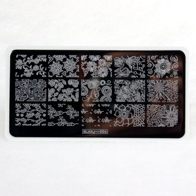 1 DB körömbélyegző lemezek sablon tavaszi virágok mintás körömdíszítés bélyegző képlemez manikűr stencil köröm eszköz