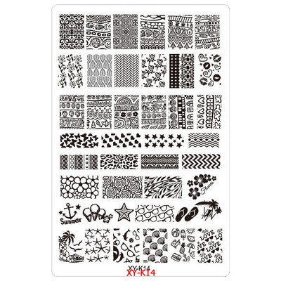 Kimcci 14,5*9,5cm XY-K sorozat Nail Art bélyegző lemezek műanyag csipke virág manikűr sablonok sablonok szalon szépségpolírozó eszköz