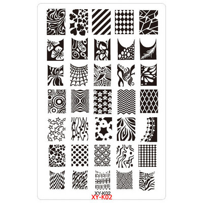 Kimcci 14,5*9,5cm XY-K sorozat Nail Art bélyegző lemezek műanyag csipke virág manikűr sablonok sablonok szalon szépségpolírozó eszköz